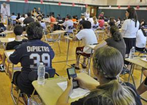 Students prepare to take the Regents exam