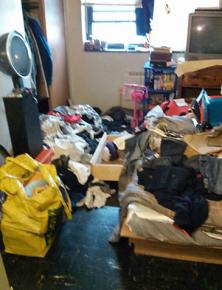 Police left behind a trashed room in Nikole Gellineau's home