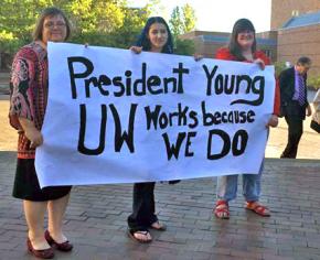 Members of SEIU demand respect at the University of Washington