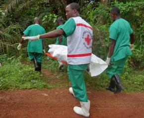 Red Cross workers in Guinea respond to the ongoing Ebola outbreak