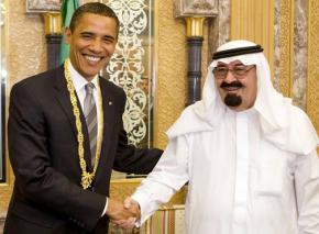 President Obama with Saudi King Abdullah