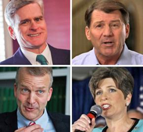 Clockwise from top left: Bill Cassidy, Mike Rounds, Joni Ernst and Dan Sullivan
