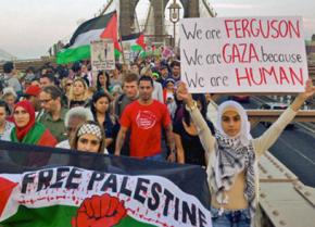 Students for Justice in Palestine on the march in New York City