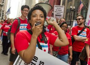 Chicago teachers and their supporters rally for a fair contract and a just Chicago
