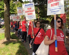 Seattle educators walk the picket line