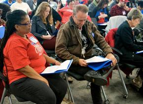 Chicago activists meet to vote on a program for the United Working Families