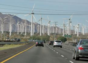 On the highway to Palm Springs, California