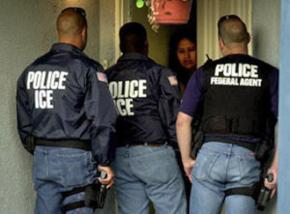 Agents of the Immigration and Customs Enforcement agency