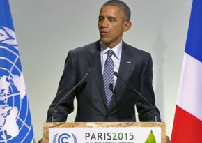 President Obama addresses the UN climate summit in Paris