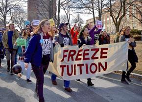 SUNY students march against plans for tuition hikes