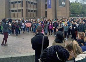 The UW community protests the administration's false "dialogues" on equity