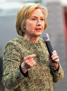 Hillary Clinton speaks at a campaign event