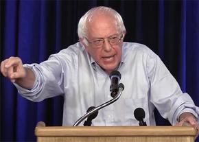 Bernie Sanders speaks at a press conference to launch his Our Revolution organization