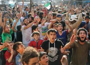 Residents of Aleppo celebrate after rebels broke the regime's siege