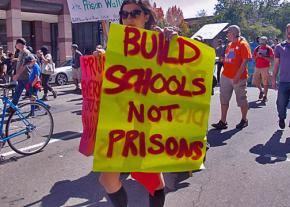 Supporters of the national prison strike take to the streets in Oakland, California