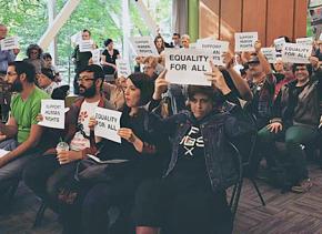 Palestine solidarity activists at Portland State University build support for divestment from Israeli apartheid