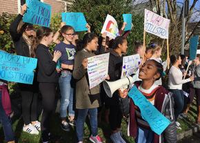 Middle and high school students across Seattle hit the streets to defy Trump's hateful agenda