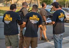 Campaigning for Fred Zuckerman and the Teamsters United slate
