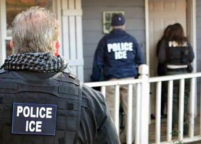 ICE carries out a home raid during a national coordinated assault on immigrant communities