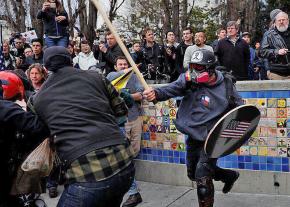 Members of far-right organizations came ready for a fight in Berkeley