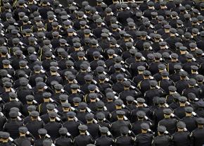 Graduating police officers are inducted into the New York Police Department