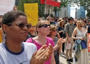 Hundreds gathered in Chicago in solidarity with Charlottesville