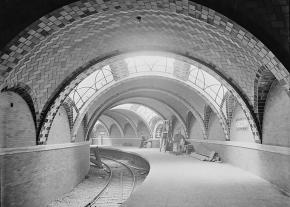 The City Hall station of the New York City subway system opened in 1904