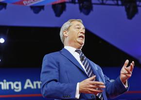 Former UKIP leader Nigel Farage addresses the Conservative Political Action Conference in Maryland