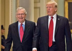Mitch McConnell and Donald Trump on Capitol Hill
