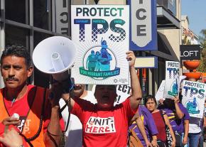 Salvadoran immigrant workers take to the streets of Los Angeles