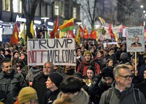Thousands march in Zurich, Switzerland, against Trump and the 2018 World Economic Forum