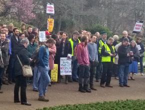 Striking university workers rally to defend their pensions and working conditions