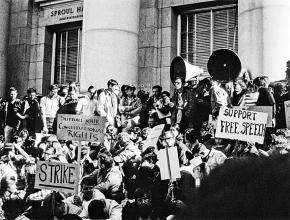Students occupy Sproul Hall during the Berkeley Free Speech Movement of 1964