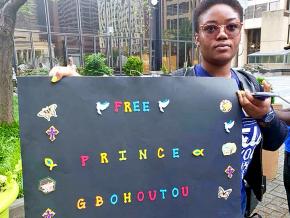Supporters demand the release of Prince Gbohoutou in Baltimore