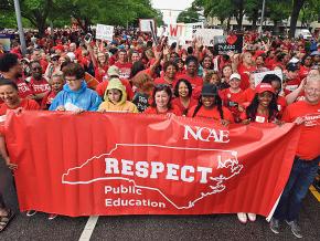 North Carolina teachers march in defense of public education