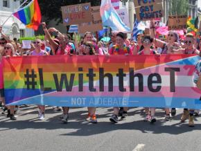 Marchers build solidarity with the trans community during Brighton Pride 2018