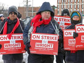 Faculty on the picket line at Wright State University