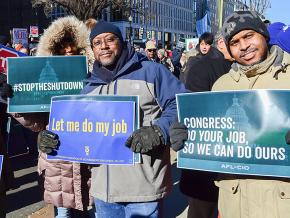 Federal workers rally against Trump’s shutdown
